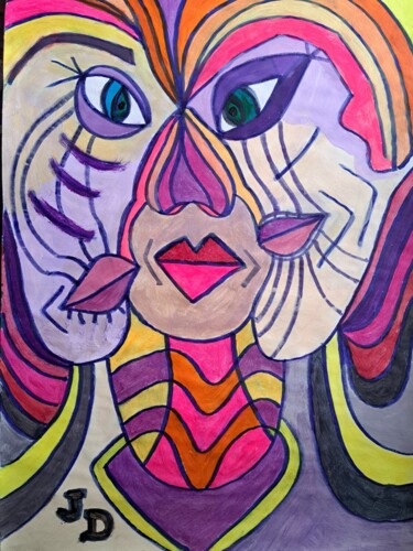 Painting titled "Nasosiamois ou MORL…" by Jacques Desvaux (JD), Original Artwork, Acrylic