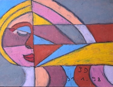 Pintura intitulada "Bipolarité  ( PMD o…" por Jacques Desvaux (JD), Obras de arte originais, Pastel