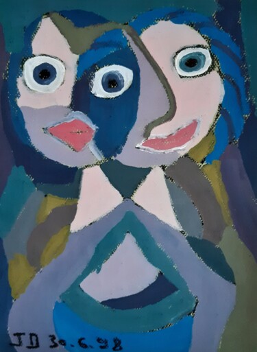 Malerei mit dem Titel "Elle et Moi  2" von Jacques Desvaux (JD), Original-Kunstwerk, Acryl