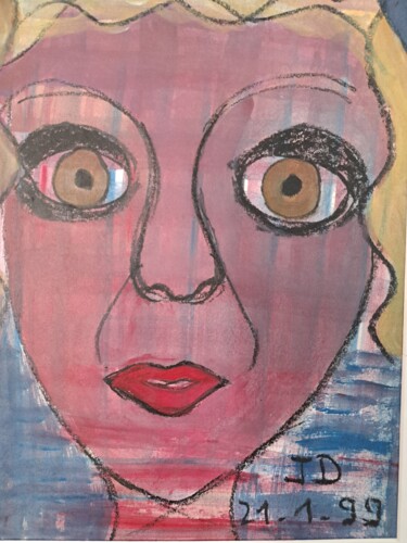 Картина под названием "Elle" - Jacques Desvaux (JD), Подлинное произведение искусства, Акрил