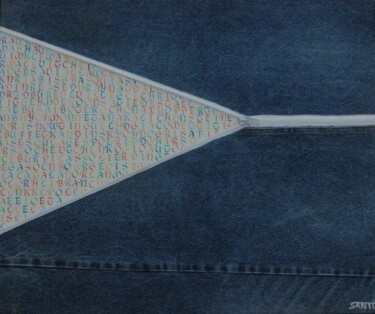 Pintura titulada "ouverture éclaire" por Jacques Dolley, Obra de arte original, Collages Montado en Bastidor de camilla de m…
