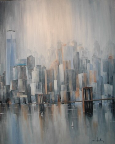 Painting titled "New York 4" by Jacques Dolley, Original Artwork, Acrylic