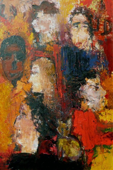 Peinture intitulée "LA VIEILLE RUE, LE…" par Jacques Donneaud, Œuvre d'art originale, Acrylique Monté sur Panneau de bois