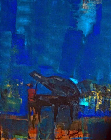 Peinture intitulée "SONATE POUR PIANO II" par Jacques Donneaud, Œuvre d'art originale, Acrylique Monté sur Châssis en bois