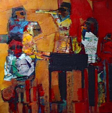 Pintura titulada "CONCENTRATION JAZZ" por Jacques Donneaud, Obra de arte original, Acrílico Montado en Bastidor de camilla d…