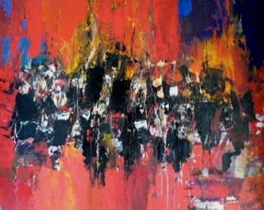 Painting titled "EMBRASEMENT ORCHEST…" by Jacques Donneaud, Original Artwork, Acrylic Mounted on Wood Stretcher frame