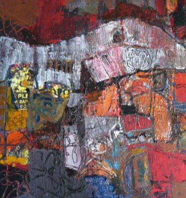Картина под названием "Montagne" - Jacques Donneaud, Подлинное произведение искусства, Акрил Установлен на Деревянная рама д…