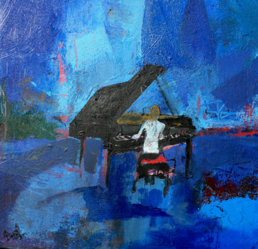 Painting titled "LE RECITAL IMAGINAI…" by Jacques Donneaud, Original Artwork, Acrylic Mounted on Wood Stretcher frame