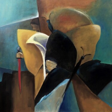 Peinture intitulée "papillons dans un m…" par Jacques Drai, Œuvre d'art originale, Huile Monté sur Châssis en bois