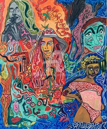 Pintura titulada "femmes" por Jacques Dugois (JAZON), Obra de arte original, Acrílico