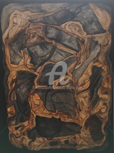 Painting titled "abstrait jacques. d…" by Jacques Dugois (JAZON), Original Artwork, Acrylic