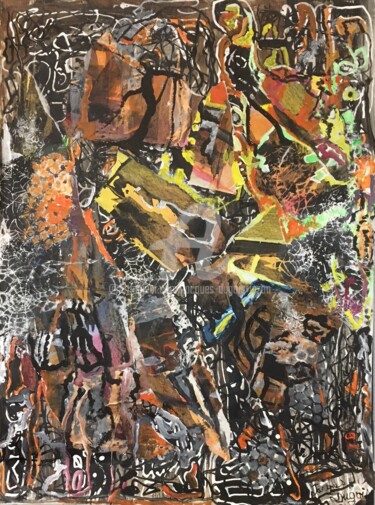 Коллажи под названием "acry collage" - Jacques Dugois (JAZON), Подлинное произведение искусства, Коллажи