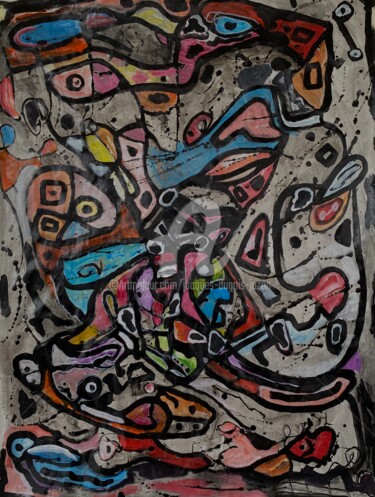 Картина под названием "acrylique 17 03" - Jacques Dugois (JAZON), Подлинное произведение искусства, Акрил