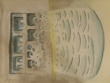 Peinture intitulée "De la Division à l'…" par Emmanuel Jacques, Œuvre d'art originale, Aquarelle
