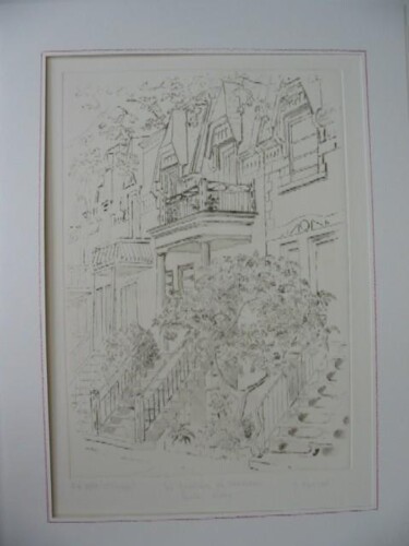 Dessin intitulée "Les escaliers de Mo…" par Jacques Fontan, Œuvre d'art originale