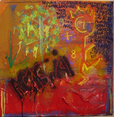 Painting titled "Acacia" by Jacques Galhardo, Original Artwork, Acrylic