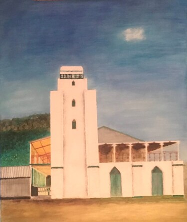 Peinture intitulée "Mosquée de Mtsapere" par Jacques Girauld, Œuvre d'art originale, Huile