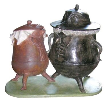 Sculpture intitulée "Le pot de terre et…" par Jacques Gressent, Œuvre d'art originale