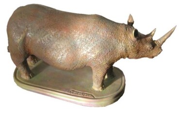 Sculpture intitulée "Rhinoceros" par Jacques Gressent, Œuvre d'art originale