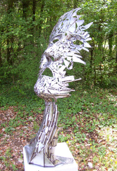 Sculpture titled "Extase" by Jacques Hellegouarch (Jaco), Original Artwork, Metals