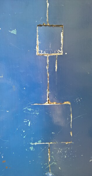 Fotografía titulada "The two blue square…" por Jacques Jégo, Obra de arte original