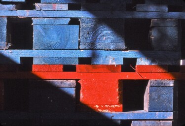 Φωτογραφία με τίτλο "Bleu sur Rouge" από Jacques Jégo, Αυθεντικά έργα τέχνης, Μη χειραγωγημένη φωτογραφία