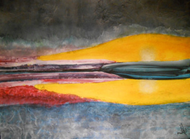 Peinture intitulée "rivage-1-65x50cm-ma…" par Jacques Kerzanet, Œuvre d'art originale, Acrylique