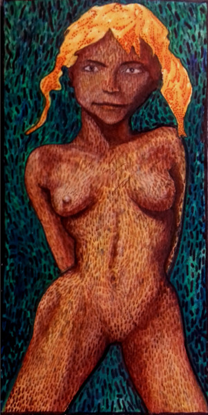 Peinture intitulée "Nina du Cap Vert" par Kiddo, Œuvre d'art originale, Aquarelle