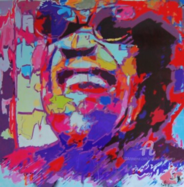 Peinture intitulée "Ray Charles" par Jacques Lacourrege, Œuvre d'art originale, Acrylique