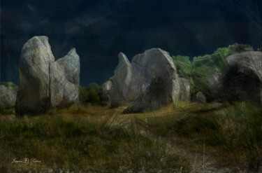 Photography titled "Menhirs Carnac" by Jacques Lateur, Original Artwork, Digital Photography
