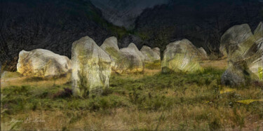 Fotografía titulada "Menhirs 2 Carnac" por Jacques Lateur, Obra de arte original, Fotografía digital