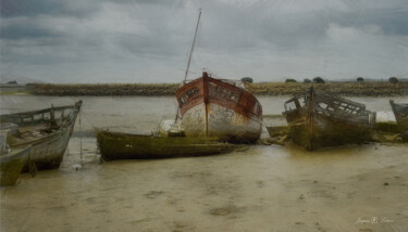 Fotografía titulada "Epaves Noirmoutier" por Jacques Lateur, Obra de arte original, Fotografía digital