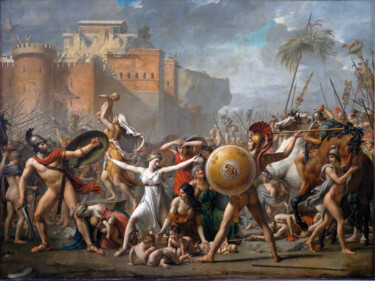Painting titled "The Intervention of…" by Jacques-Louis David, Original Artwork, Oil