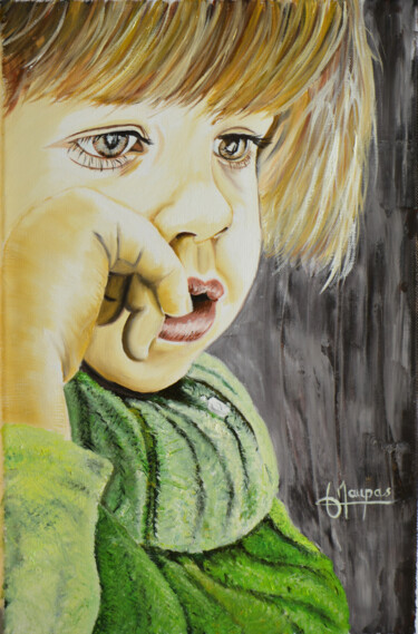 Pintura titulada "L'enfance est le dé…" por Jacques Maupas, Obra de arte original, Oleo Montado en Bastidor de camilla de ma…