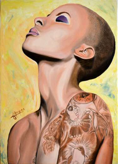 Pintura titulada "Femme nue, femme no…" por Jacques Maupas, Obra de arte original, Oleo Montado en Bastidor de camilla de ma…