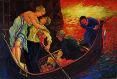 Peinture intitulée "La Délivrance de Ma…" par Jacques Metairie, Œuvre d'art originale, Huile