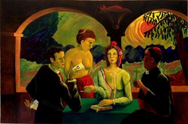 Peinture intitulée "Les promesses d'un…" par Jacques Metairie, Œuvre d'art originale, Huile