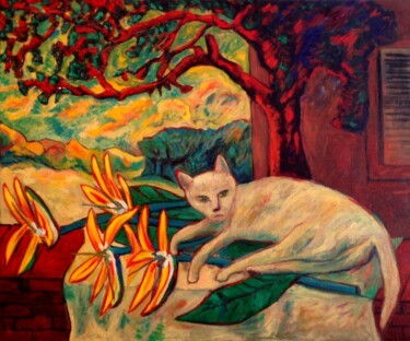 Peinture intitulée "En attendant le vase" par Jacques Metairie, Œuvre d'art originale