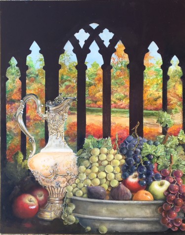Peinture intitulée "Douceur d'automne" par Jacques Moncho (Art d'antan), Œuvre d'art originale, Huile