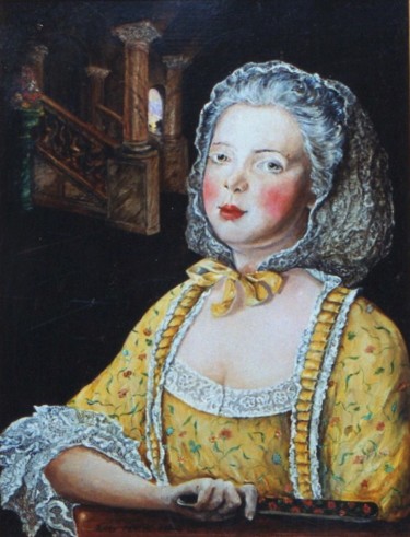 Peinture intitulée "Portrait d'Adelaide" par Jacques Moncho (Art d'antan), Œuvre d'art originale, Huile