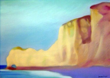 Peinture intitulée "les falaises" par Jacques Oudot, Œuvre d'art originale