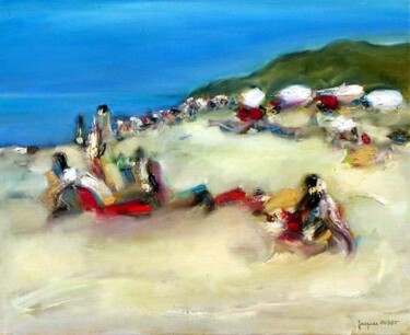 Peinture intitulée "couleurs de plage" par Jacques Oudot, Œuvre d'art originale, Huile