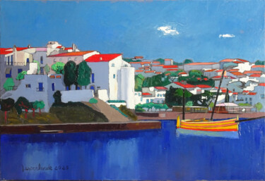 Painting titled "Cadaqués" by Jacques Peyrelevade, Original Artwork, Oil