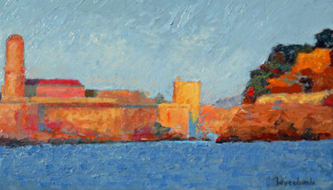 제목이 "Marseille, entrée d…"인 미술작품 Jacques Peyrelevade로, 원작, 기름 나무 들것 프레임에 장착됨