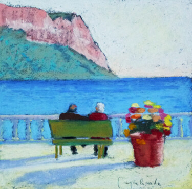 Painting titled "Regards sur le cap…" by Jacques Peyrelevade, Original Artwork, Pastel