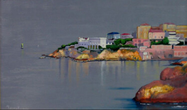 Schilderij getiteld "Marseille: le Petit…" door Jacques Peyrelevade, Origineel Kunstwerk, Olie