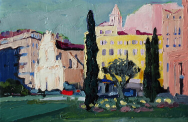 Painting titled "Marseille, quai des…" by Jacques Peyrelevade, Original Artwork, Oil