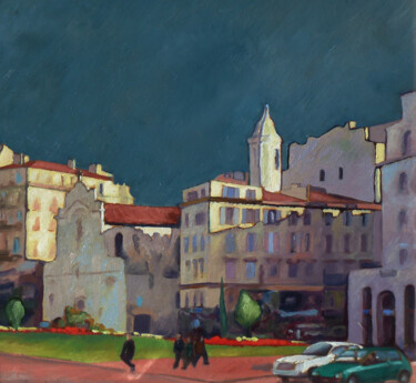 Painting titled "Marseille, Eglise S…" by Jacques Peyrelevade, Original Artwork, Oil