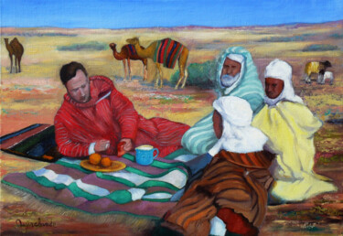 Peinture intitulée "Le partage du berge…" par Jacques Peyrelevade, Œuvre d'art originale, Huile