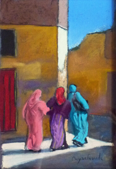 Peinture intitulée "Etude au pastel: fe…" par Jacques Peyrelevade, Œuvre d'art originale, Pastel Monté sur Carton